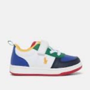Polo by Ralph Lauren Blue and Green Sneakers High-Top Design size 7